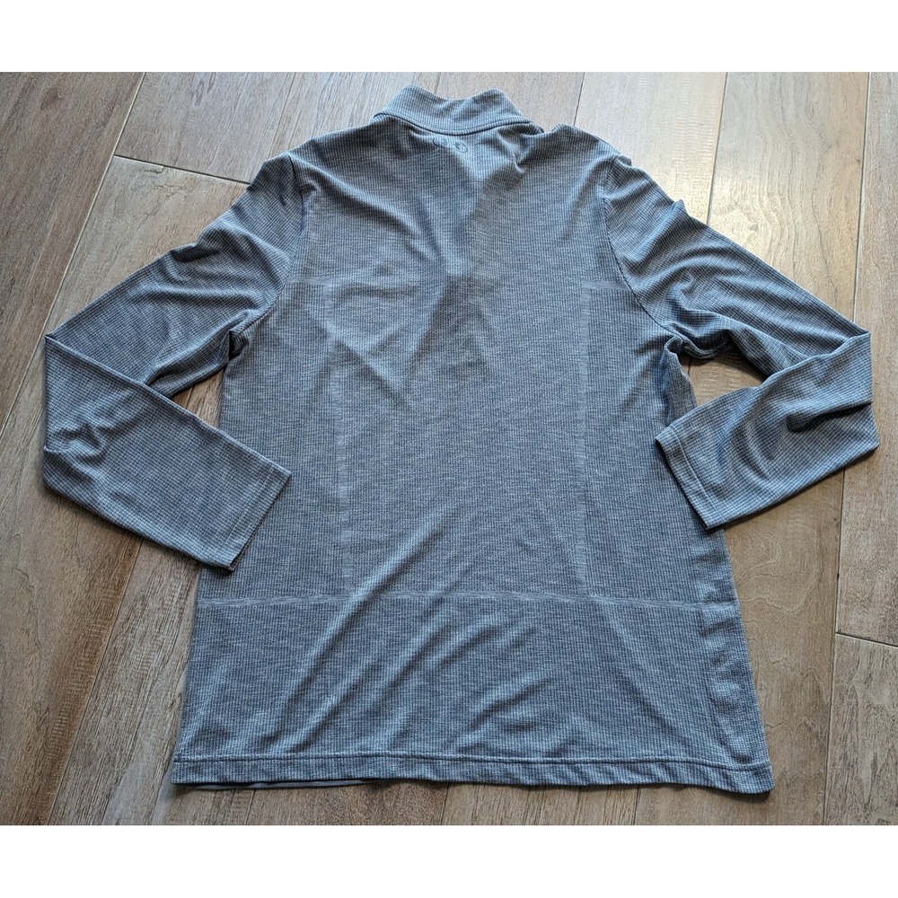 Under Armour Mens XXL Textured Gray 1/4 zip pullover long sleeve - Picture 2 of 7